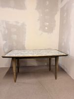 Vintage Esstisch aus Holz mit Granitplatte 60`s Design Tisch